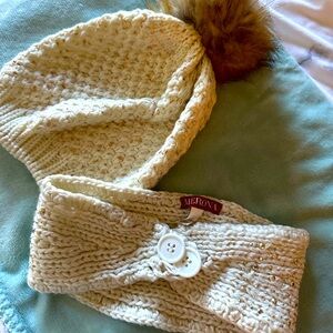 Women’s cream and gold sparkle hats